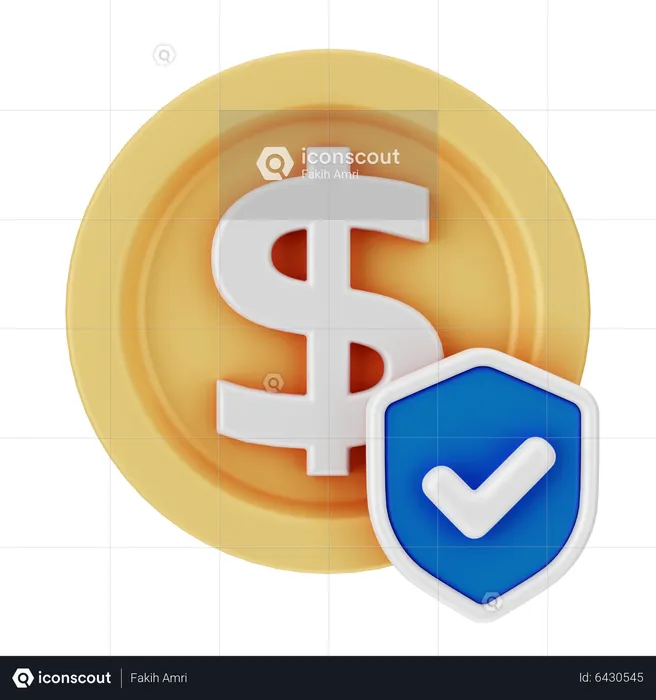 Seguridad financiera  3D Icon