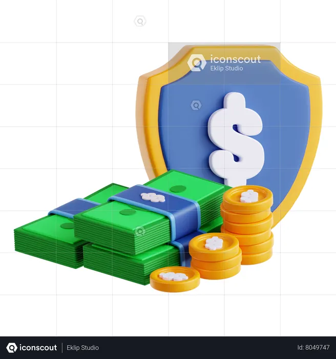 Seguridad financiera  3D Icon