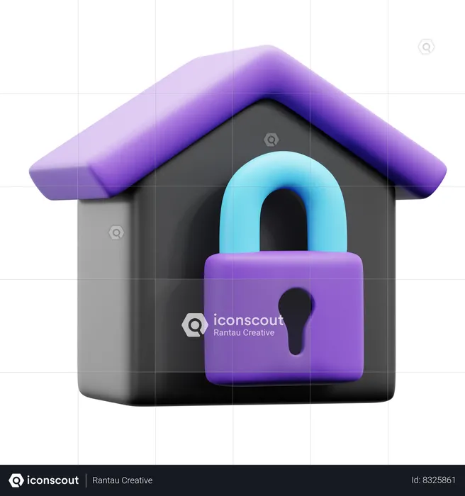 Seguridad de casa  3D Icon