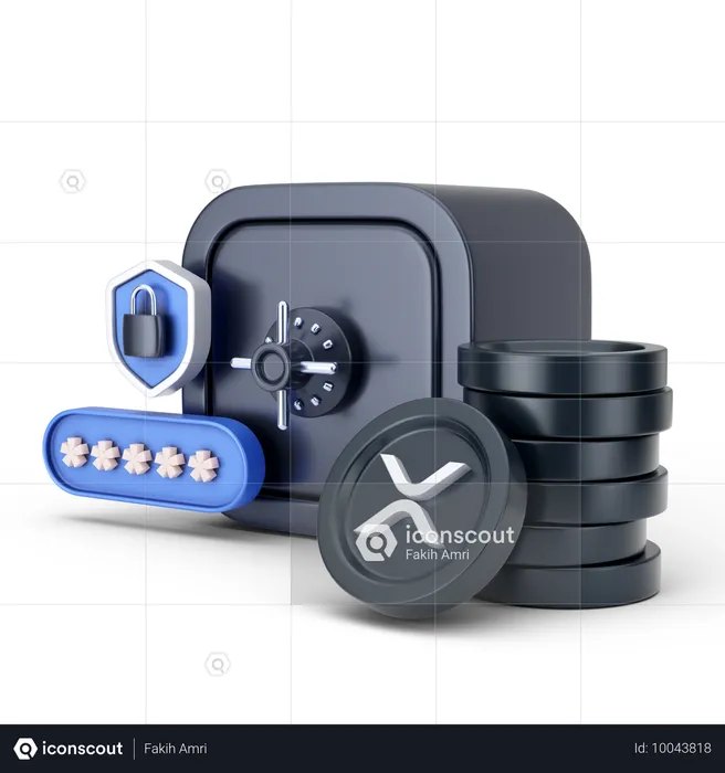 Seguridad ondulada  3D Icon