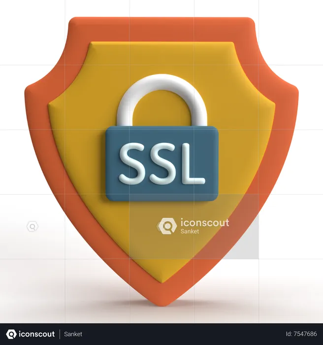 Seguridad ssl  3D Icon