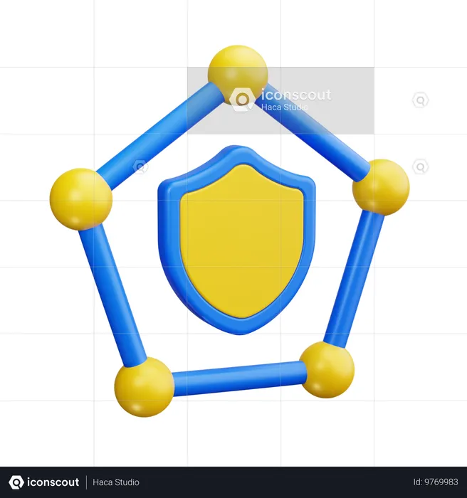 Seguridad Web  3D Icon