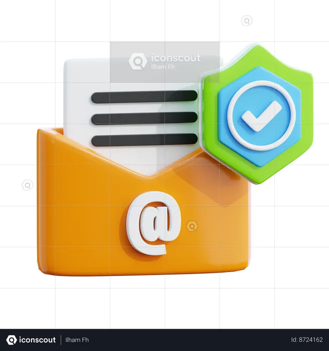 Correo de seguro  3D Icon