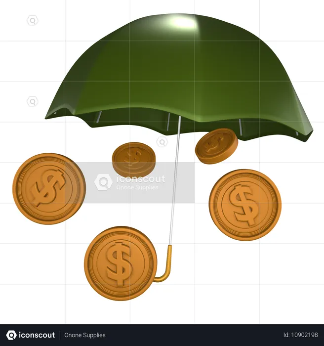 Seguro de dinero  3D Icon