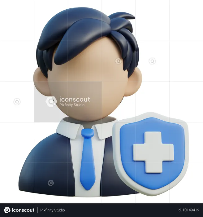 Seguro de funcionário  3D Icon