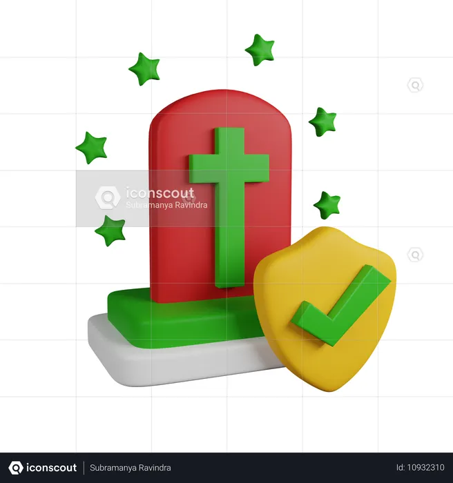 Seguro de morte  3D Icon