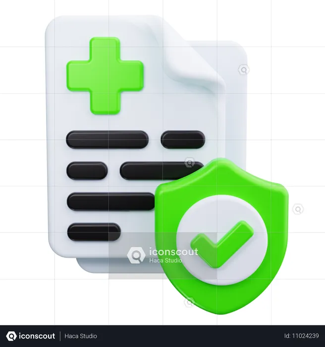 Seguro de salud  3D Icon