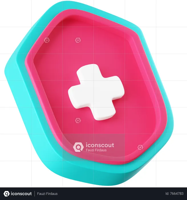 Seguro de salud  3D Icon