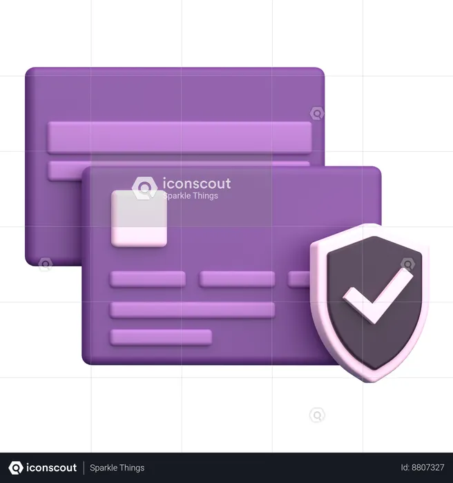 Seguro de tarjeta de crédito  3D Icon