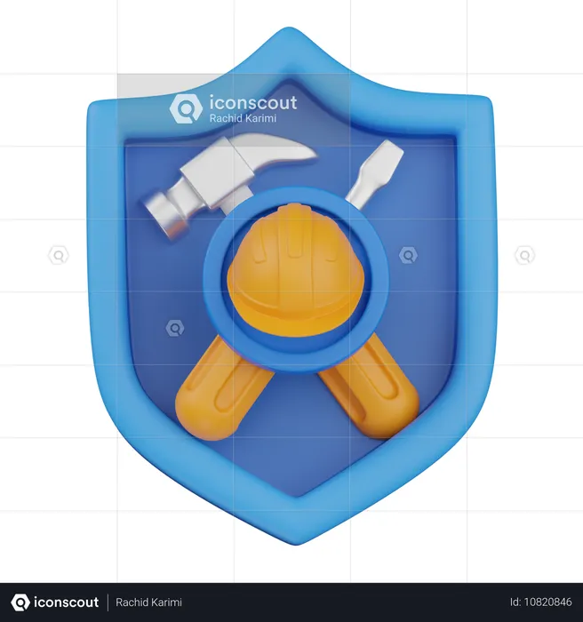 Seguro de trabajador  3D Icon