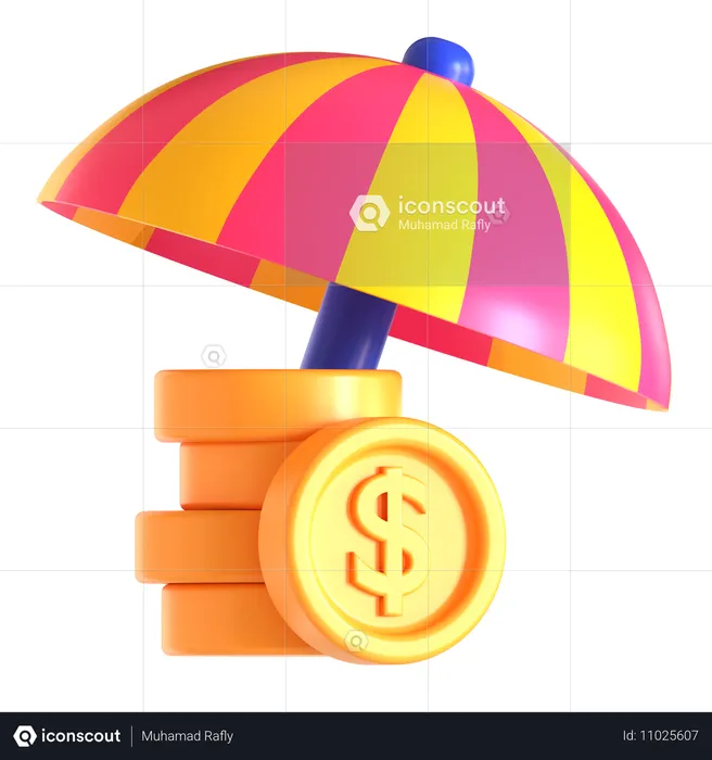 Seguro financeiro  3D Icon