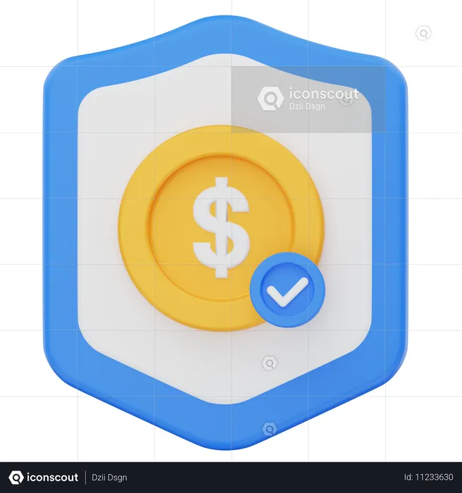 Seguro financeiro  3D Icon