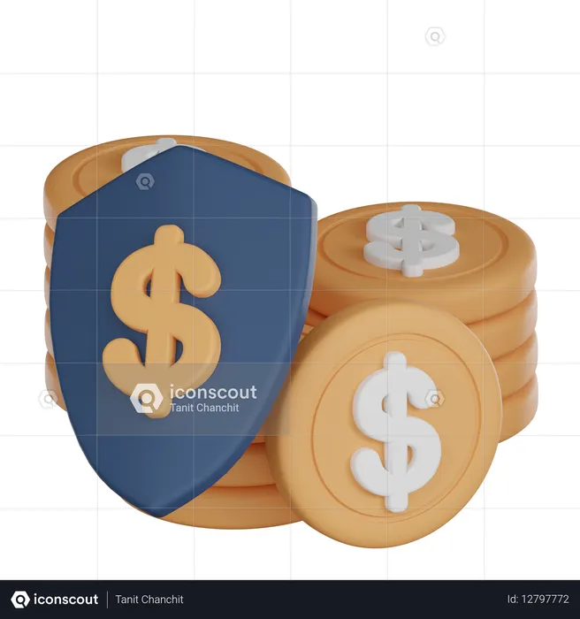 Seguro financeiro  3D Icon