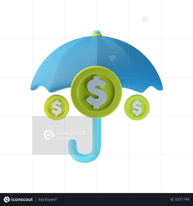 Seguro financeiro  3D Icon