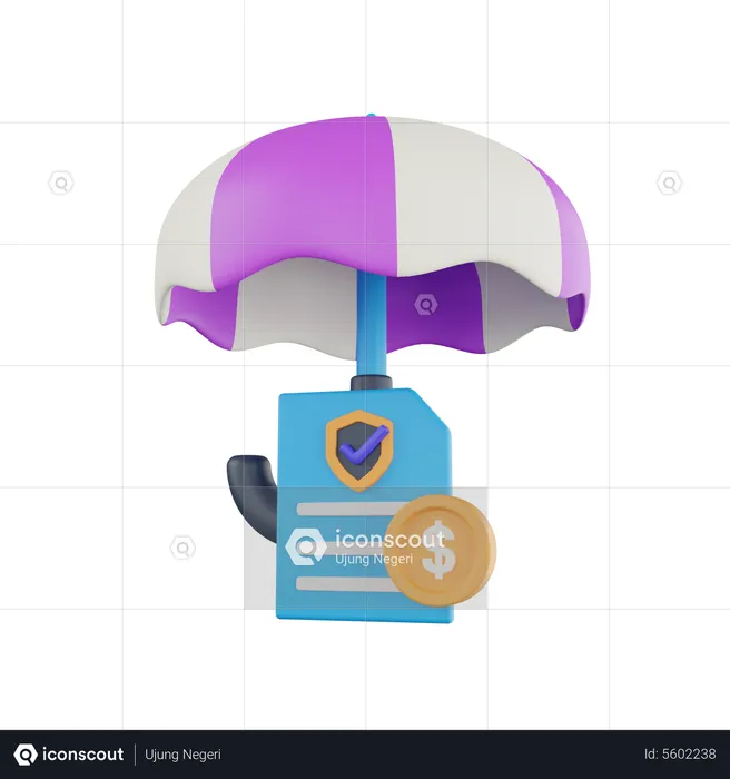 Seguro financeiro  3D Icon