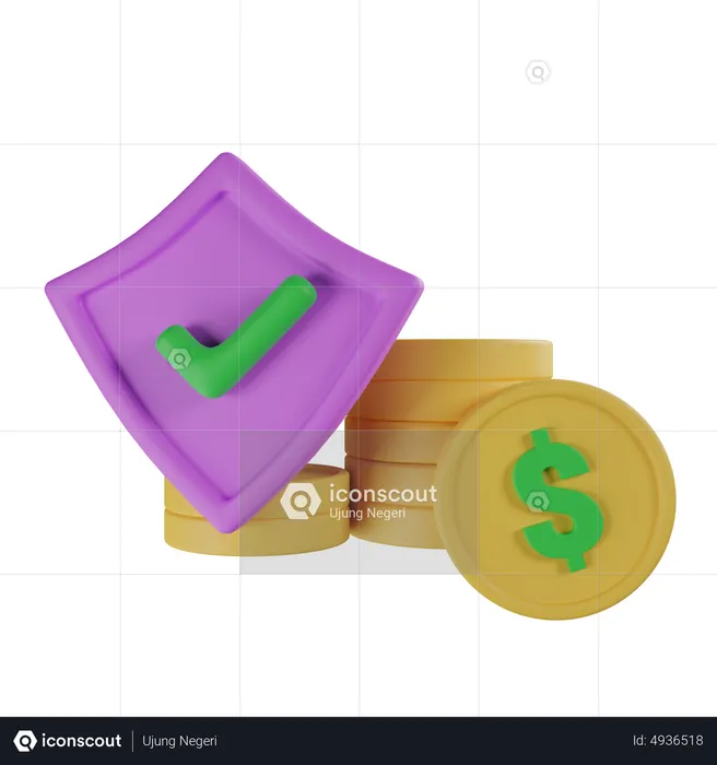 Seguro financiero  3D Icon