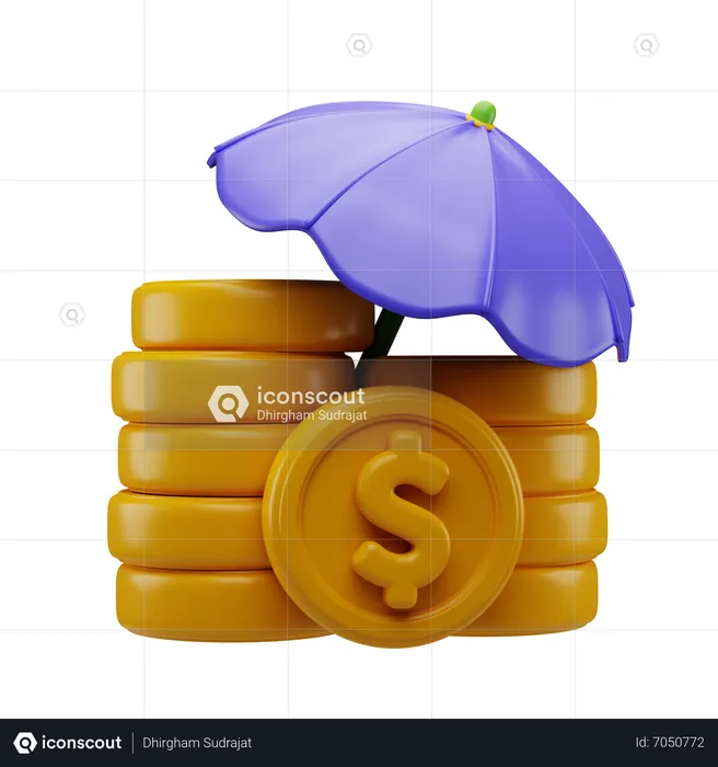 Seguro financiero  3D Icon