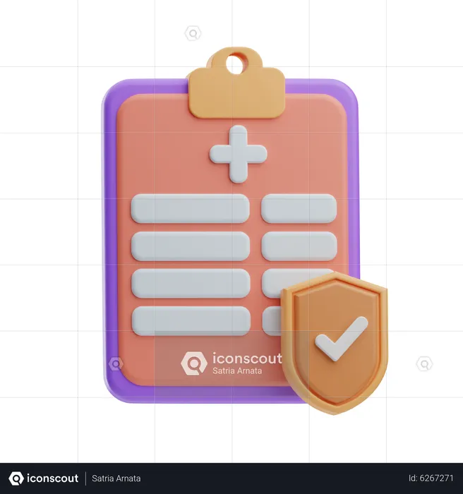 Seguro médico  3D Icon