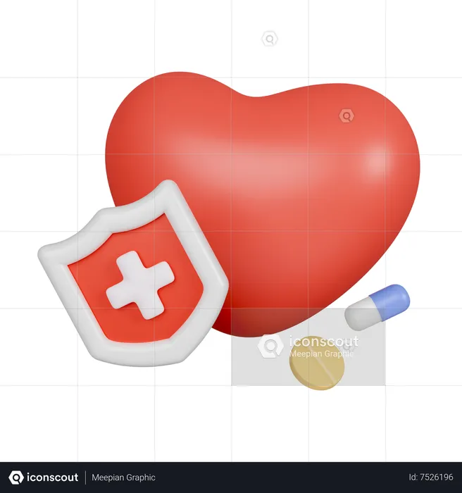 Seguro médico  3D Icon