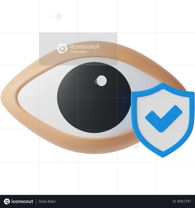 Seguro ocular  3D Icon