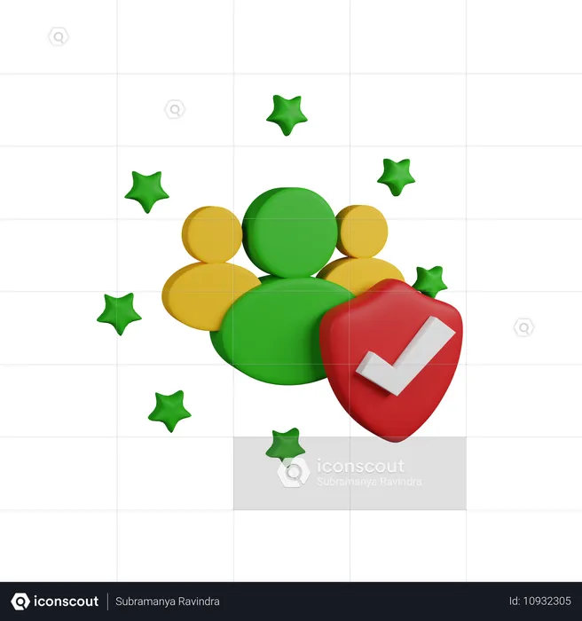 Seguros de grupo y familiares  3D Icon