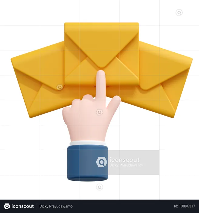 Seleccionar mensaje de correo electrónico  3D Icon