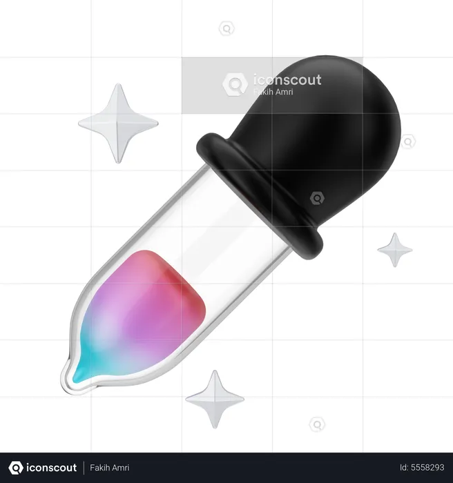 Pipette à couleurs  3D Icon