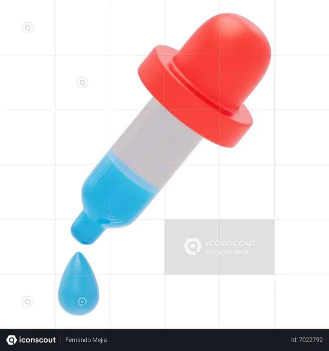 Pipette à couleurs  3D Icon