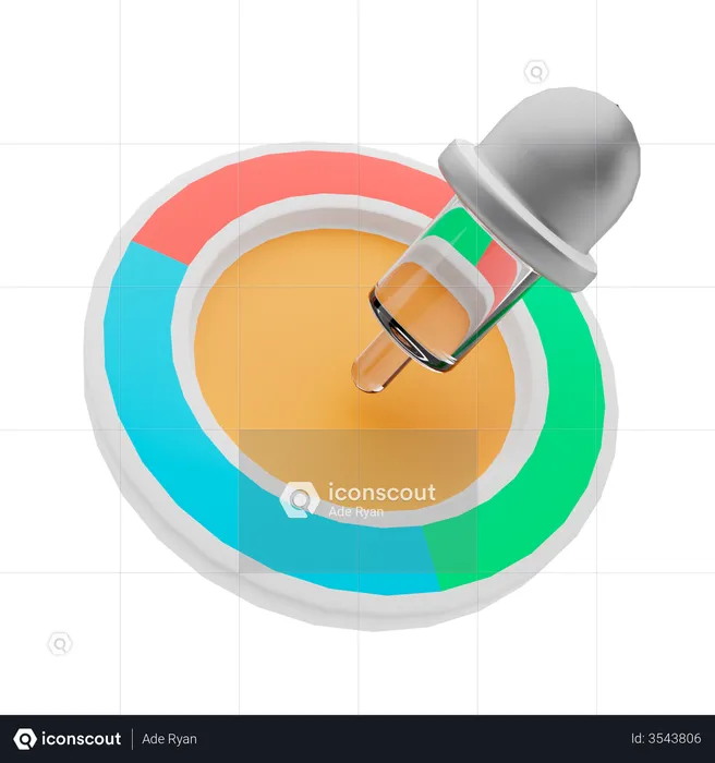 Selector de color  3D Illustration