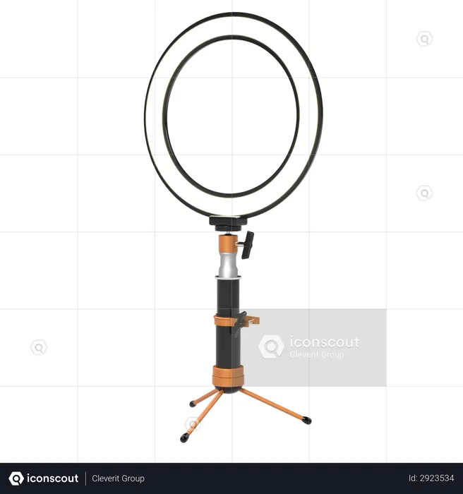 Selfie Light Ring  3D Illustration