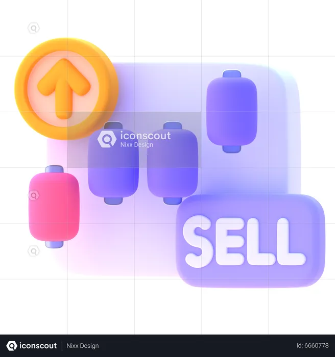 Sell  3D Icon