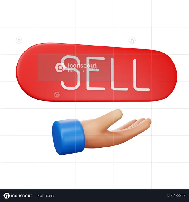 Sell Button  3D Icon