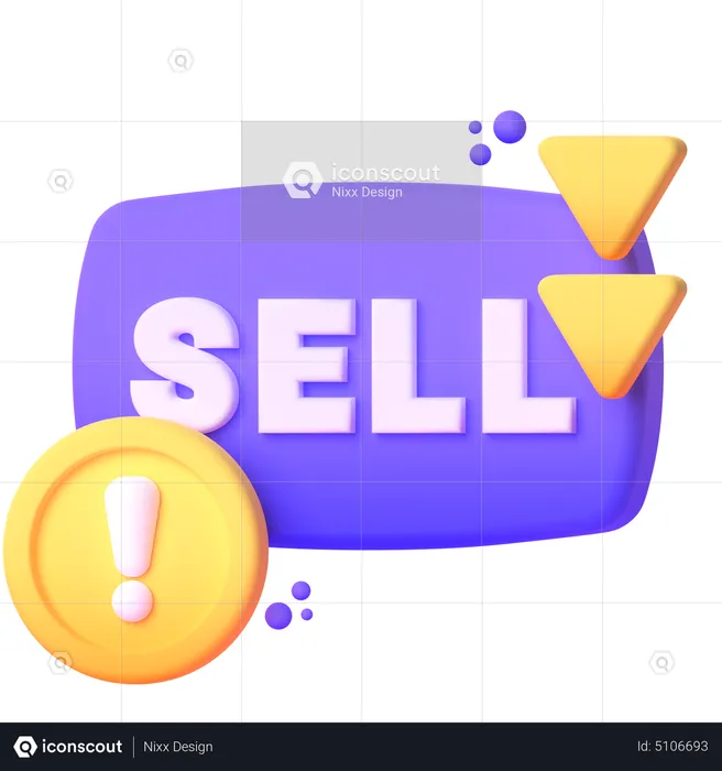 Sell Decrease  3D Icon