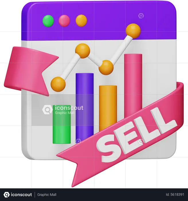 Sell Growth  3D Icon