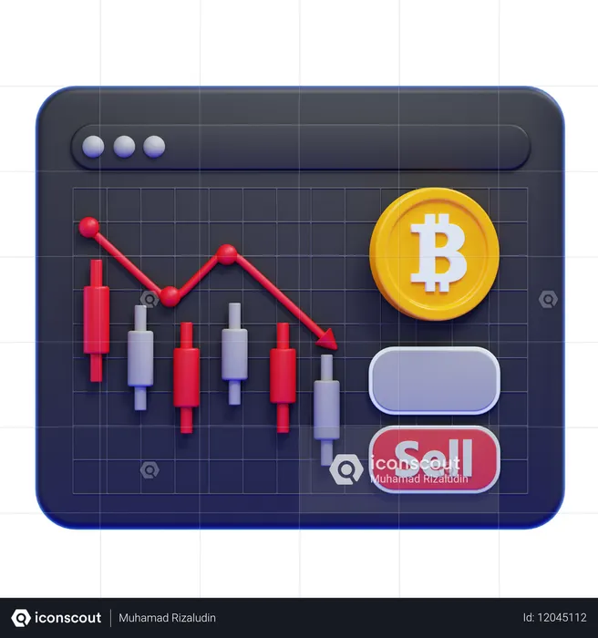 Sell Trading  3D Icon