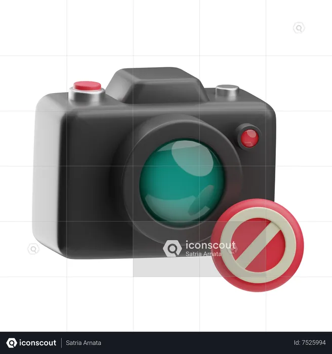 Sem câmera  3D Icon