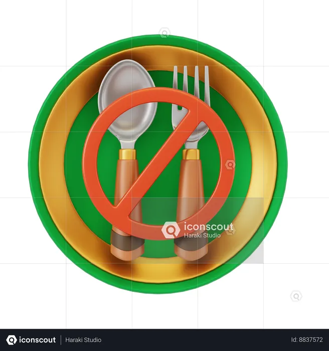 Sem comida  3D Icon