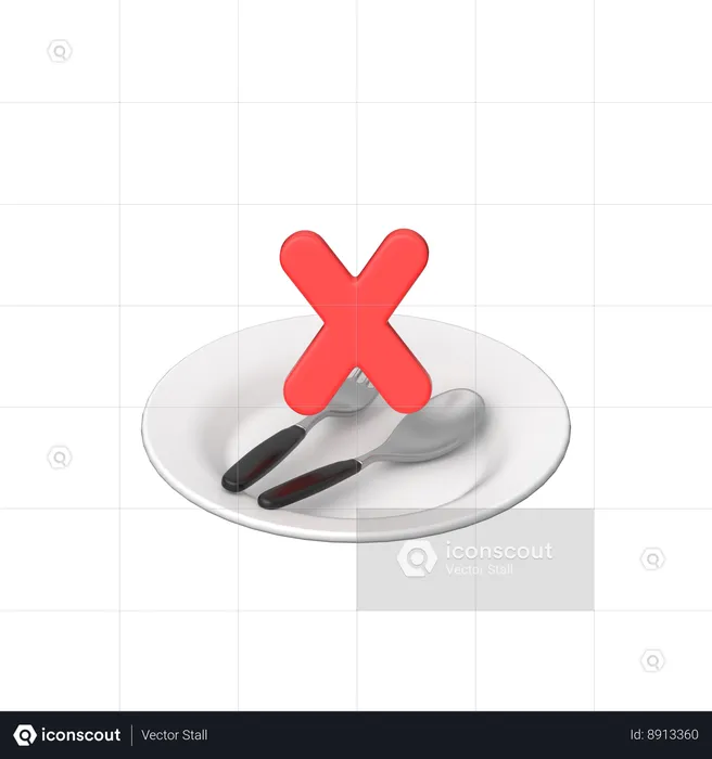 Sem comida  3D Icon