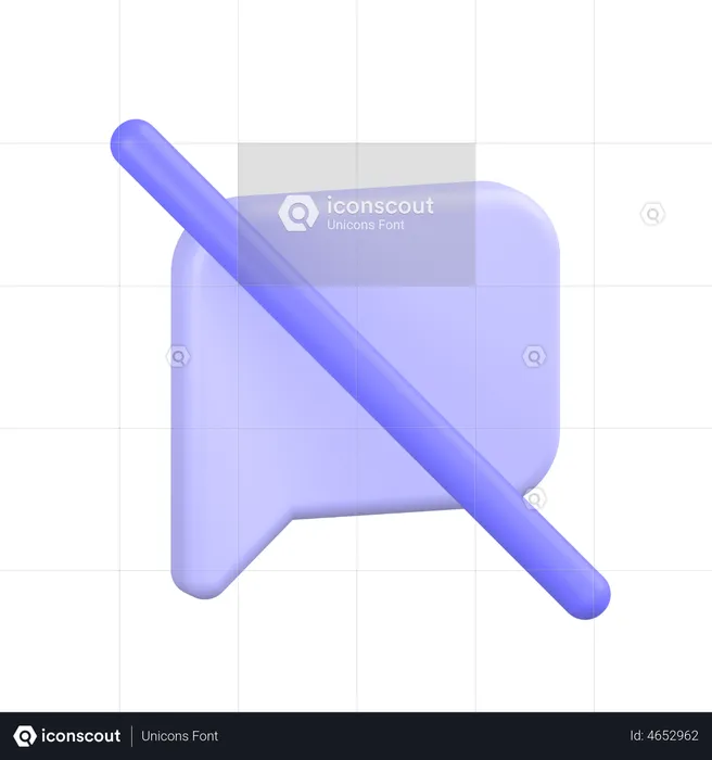 Nenhuma mensagem  3D Icon