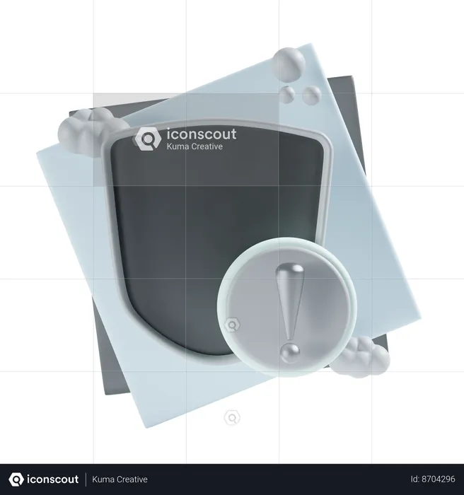 Sem segurança  3D Icon