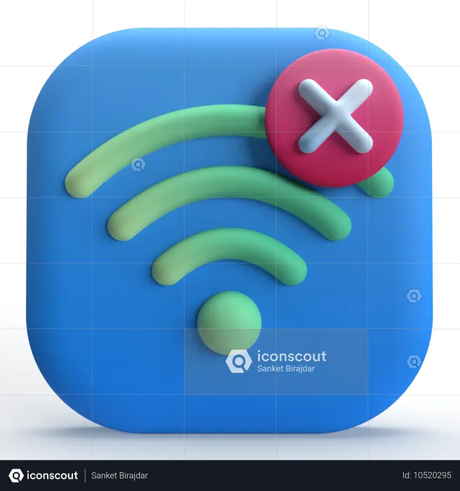 Sem wi-fi  3D Icon