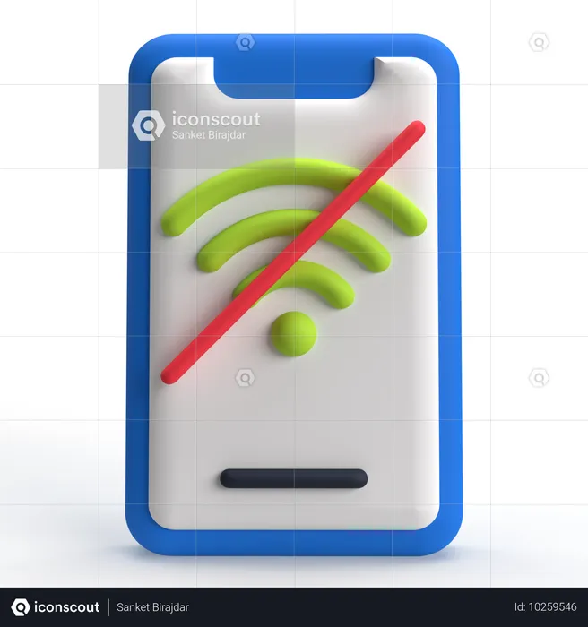 Sem wi-fi  3D Icon