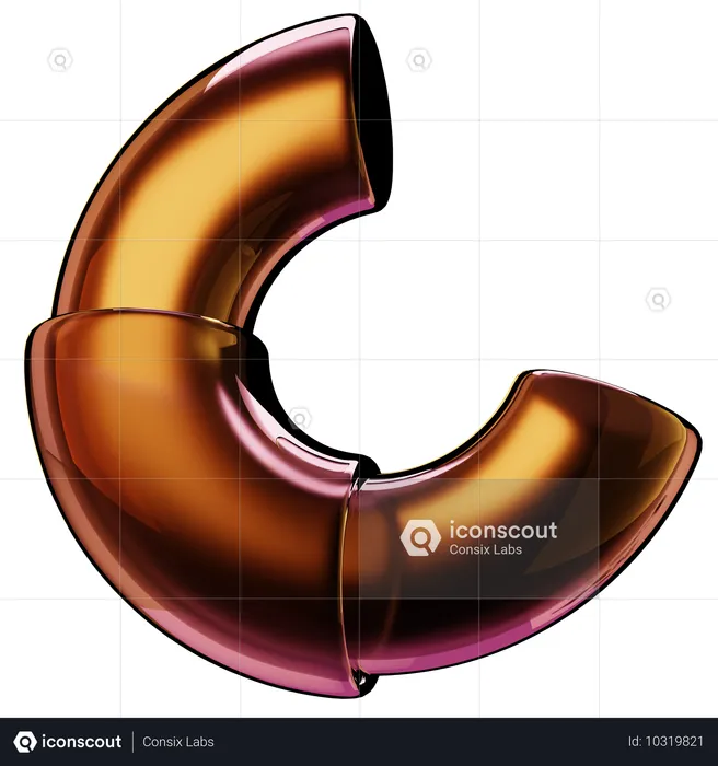 Semicircle  3D Icon