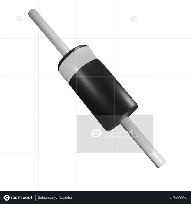 Semiconductor Diode  3D Illustration