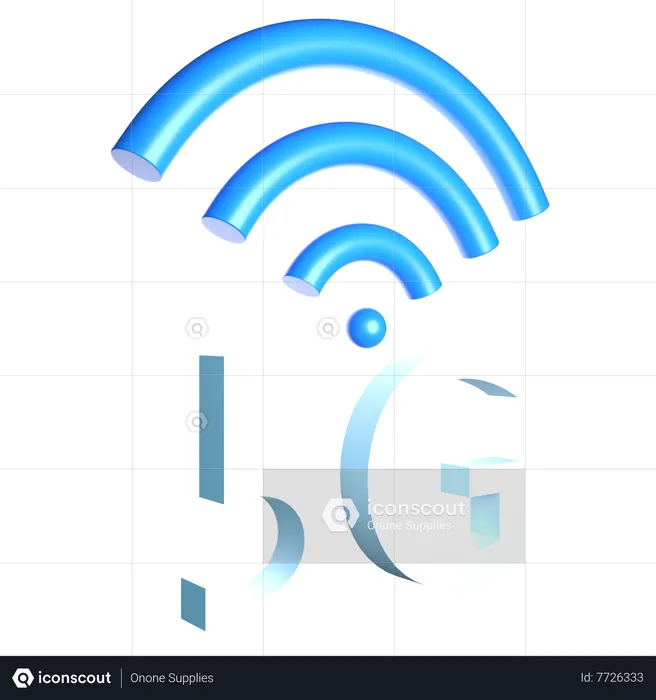 Señal 5G  3D Icon