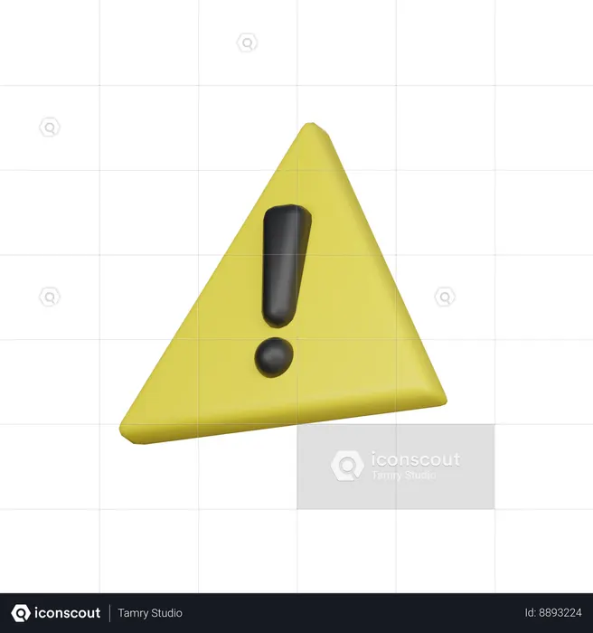 Señal de advertencia  3D Icon
