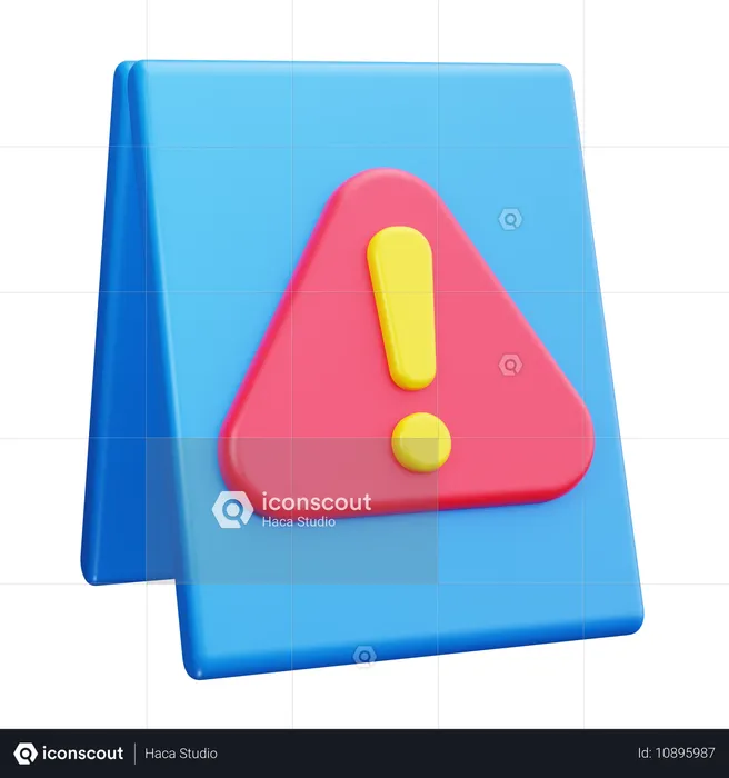 Señal de advertencia  3D Icon
