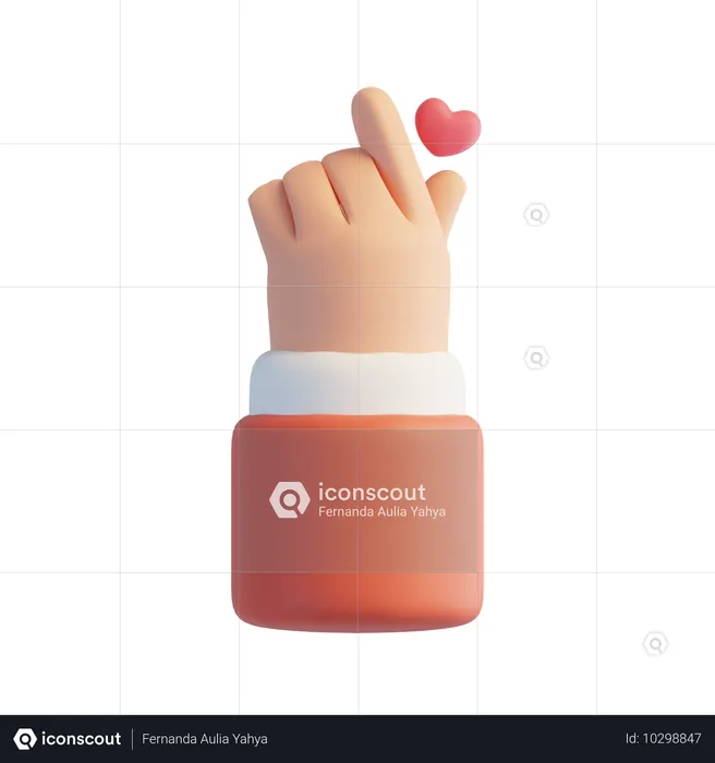 Signo de mano de amor  3D Icon