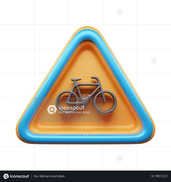 Señal de bicicleta  3D Icon