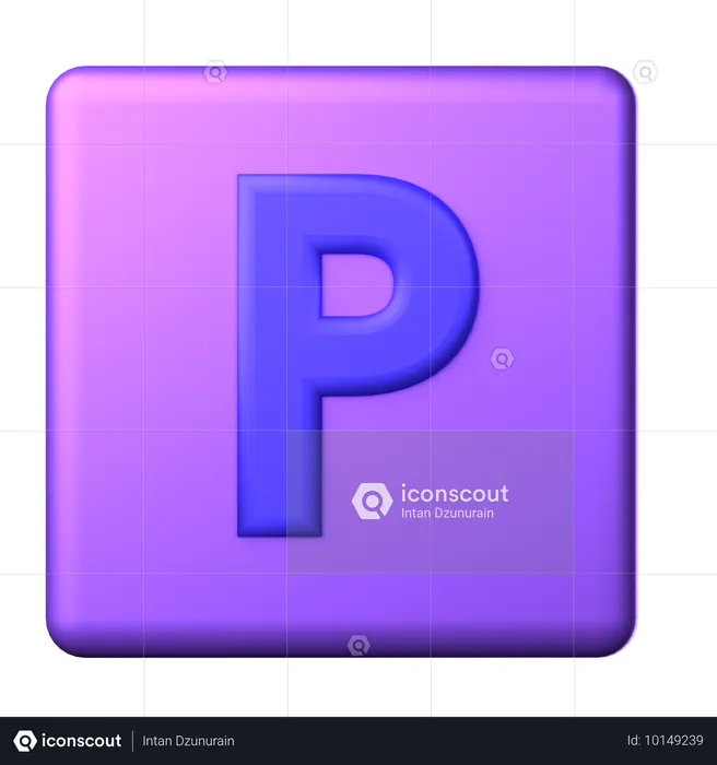 Señal de estacionamiento  3D Icon